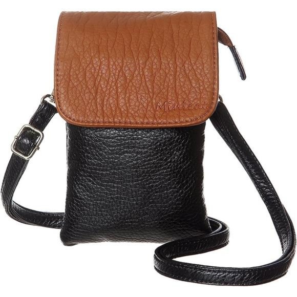 Handbags - Roomy Pockets Small Crossbody Bags Cell Phone Wallet Brown-black